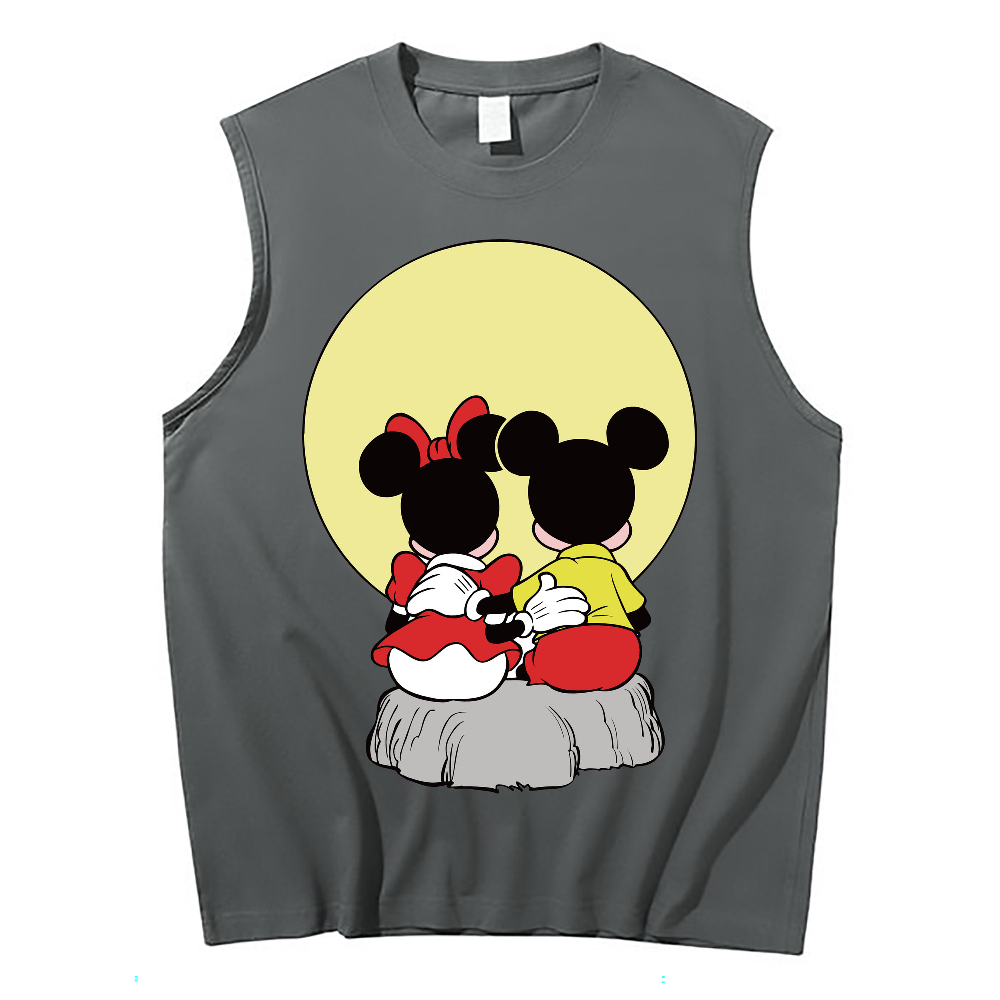 ミッキーマウス Mickey Mouse コットン100％タンクトップ（フロントプリント）